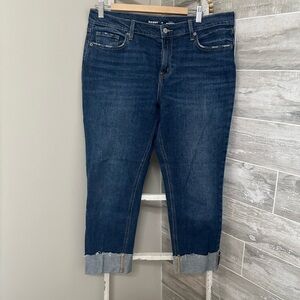 Old Navy Mid-Rise Dark Wash Boyfriends Jeans